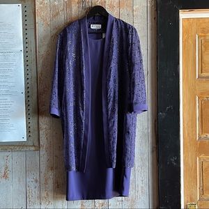 Purple two-piece mother-of-the-bride/special occasion dress